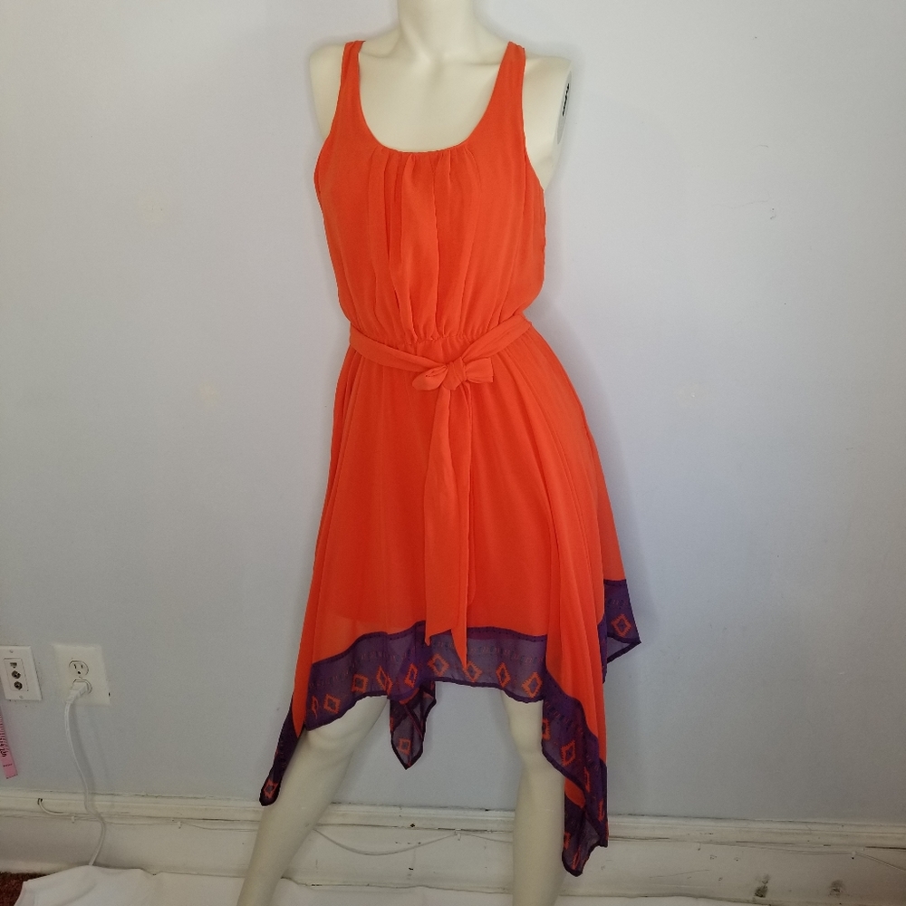 ::SALE:: mark. Orange Sleeveless Hankercheif Style Dress